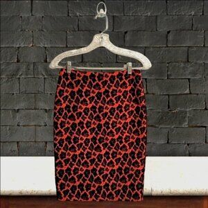 The Limited Size 0 Printed Pencil Skirt